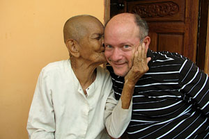 Marc Gold with Indian villager